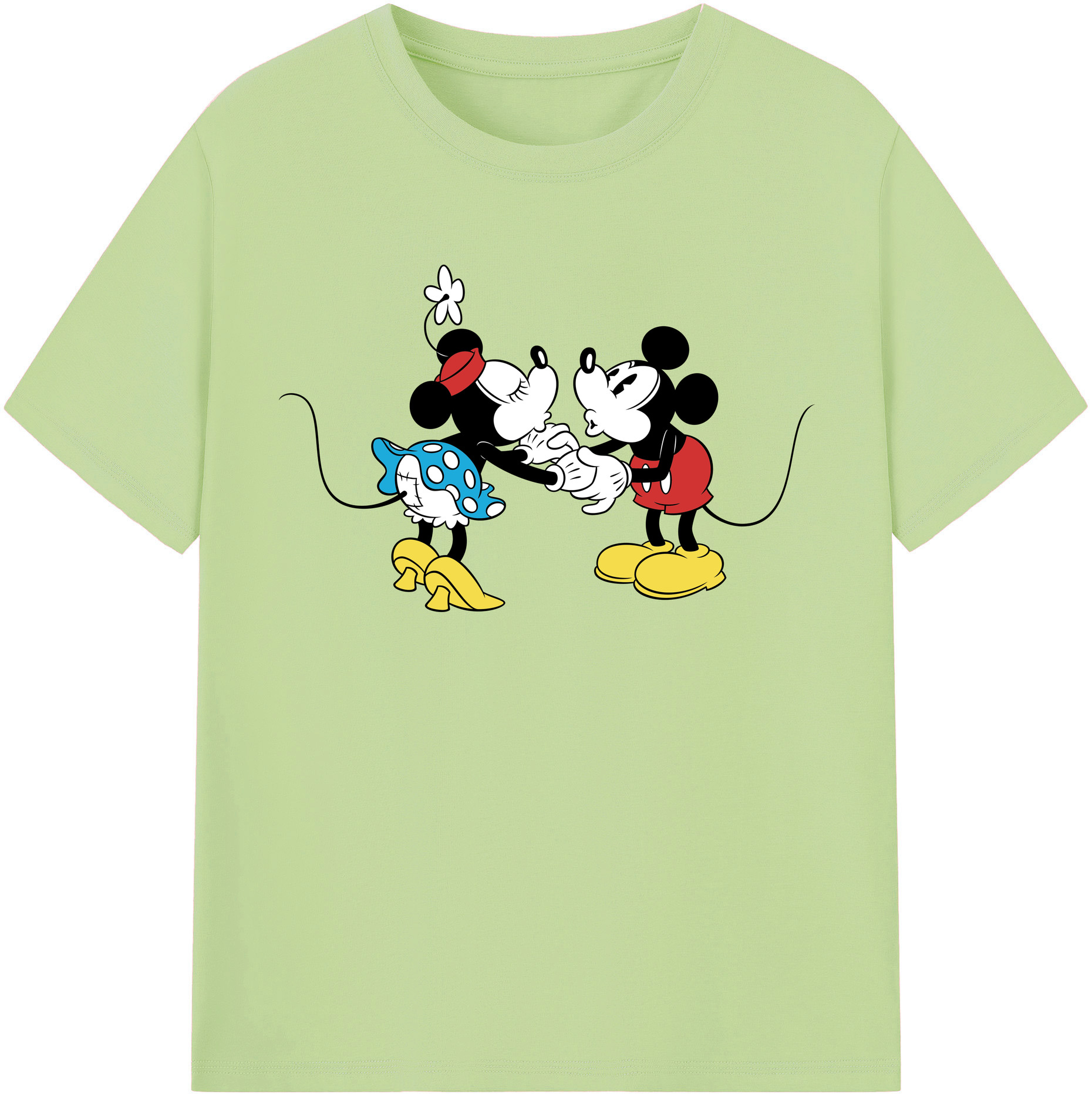 （画像用） ミッキーマウス Mickey Mouse 綿100％半袖Tシャツ（フロントプリント）